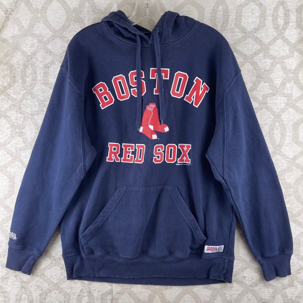 Stitches Boston Red Sox Mens Large Navy Blue Pullover‎ Hoodie MLB Cotton Blend - Picture 7 of 8